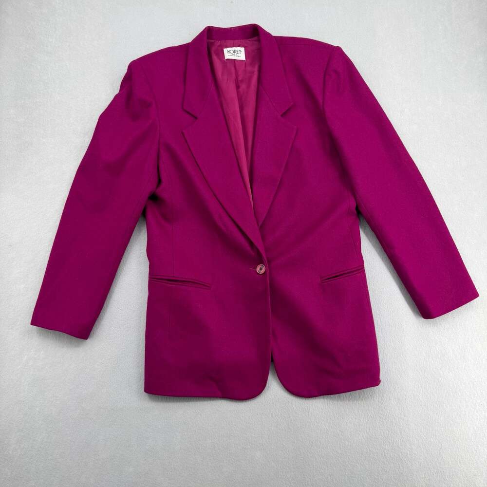 Koret Vintage Magenta Blazer Jacket Size 14